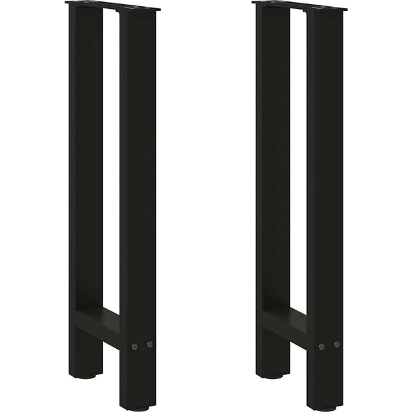 2 db fekete acél dohányzóasztal lábak 38x(72-73) cm