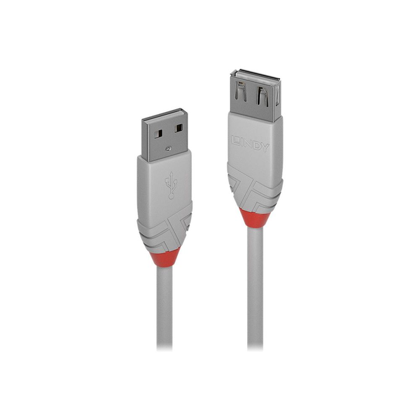 Lindy 36713 USB kabel 2 m USB 2.0 USB A Šedá
