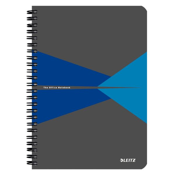 Leitz Office spirálfüzet karton borítóval, A5, vonalas szürke-kék (44590035) (leitz44590035)