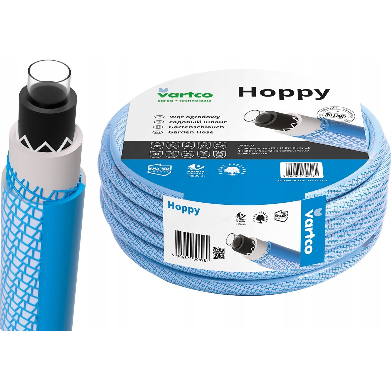 Agaplast Vartco Hoppy 3/4" Kerti Tömlő 50 m (1006340050)