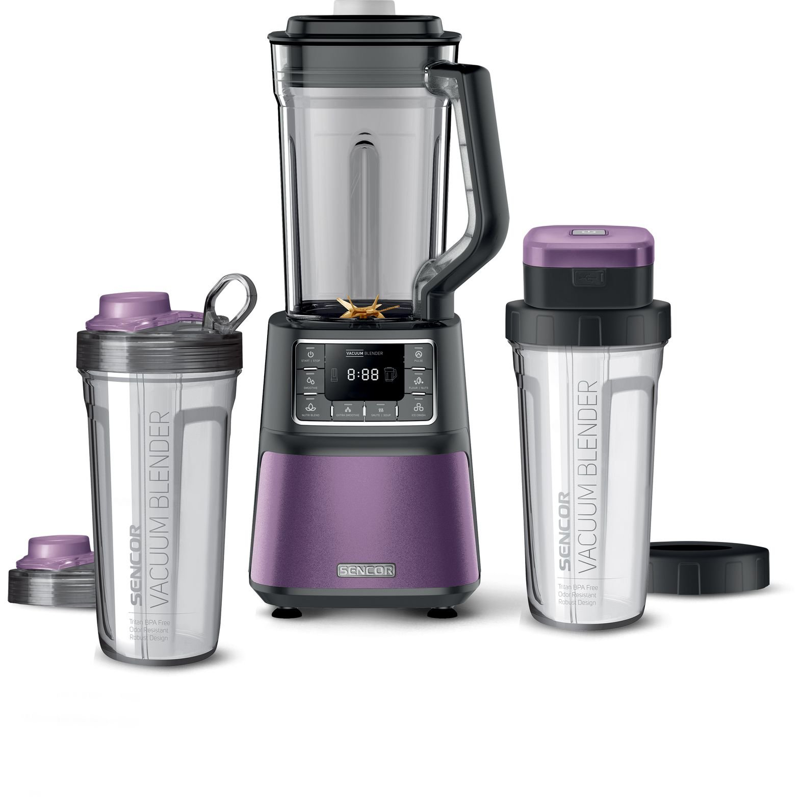 Sencor SBU 7873VT Automatikus vákuumos Turmixgép - Fekete/Lila (SBU 7873VT)