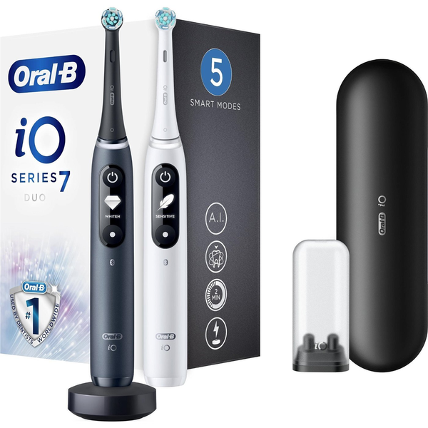 Braun Oral-B iO7 Duo elektromos fogkefe fekete-fehér (4210201363040)
