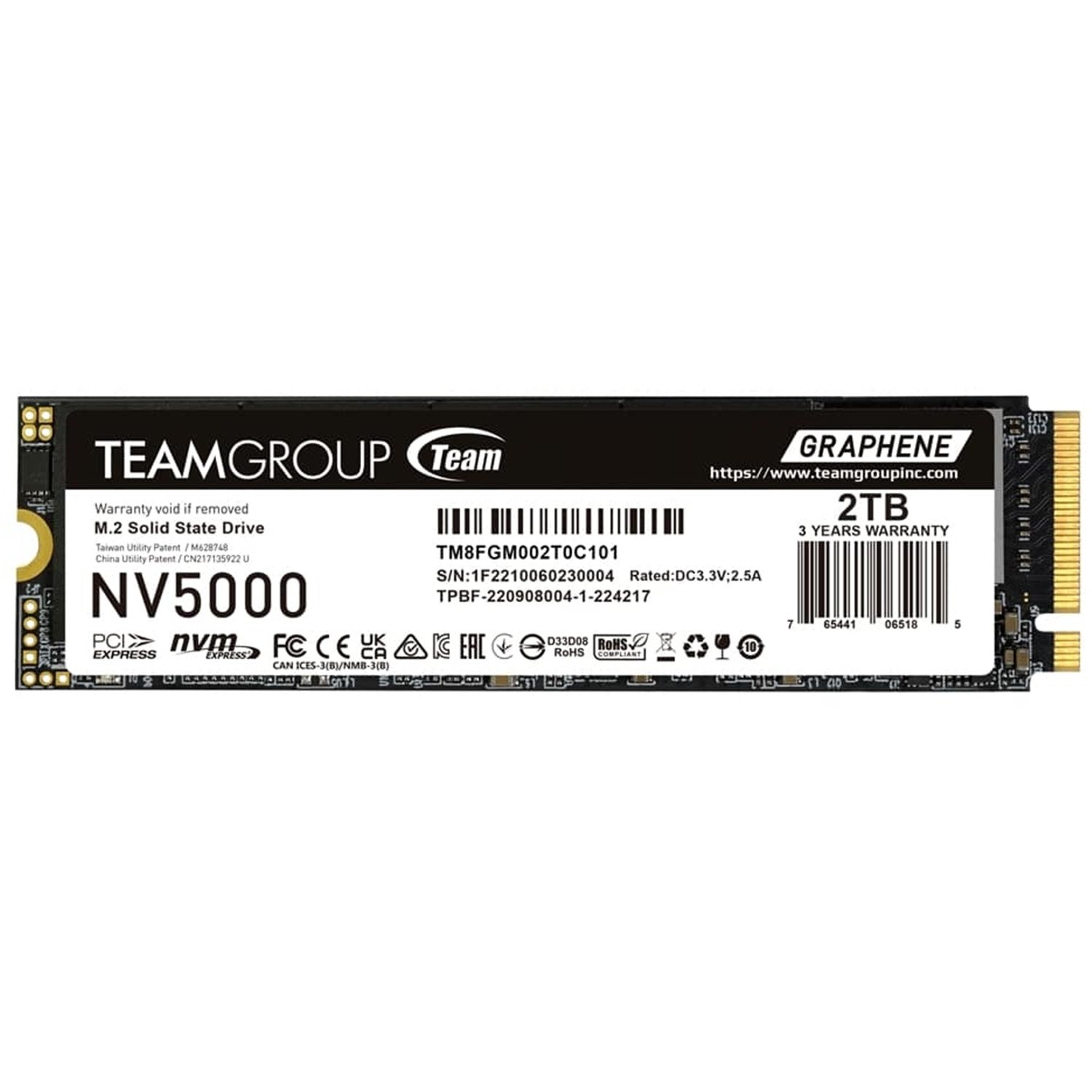 TeamGroup NV5000 2TB M.2 PCIe 4.0 NVMe SSD (TM8FGM002T0C101)