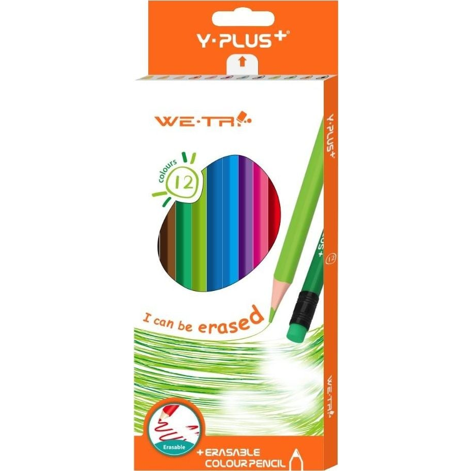 Y-Plus Színes ceruza + We-Tri 12 db-os klt. háromszögletű radíros (DTC1801001023) (377775)