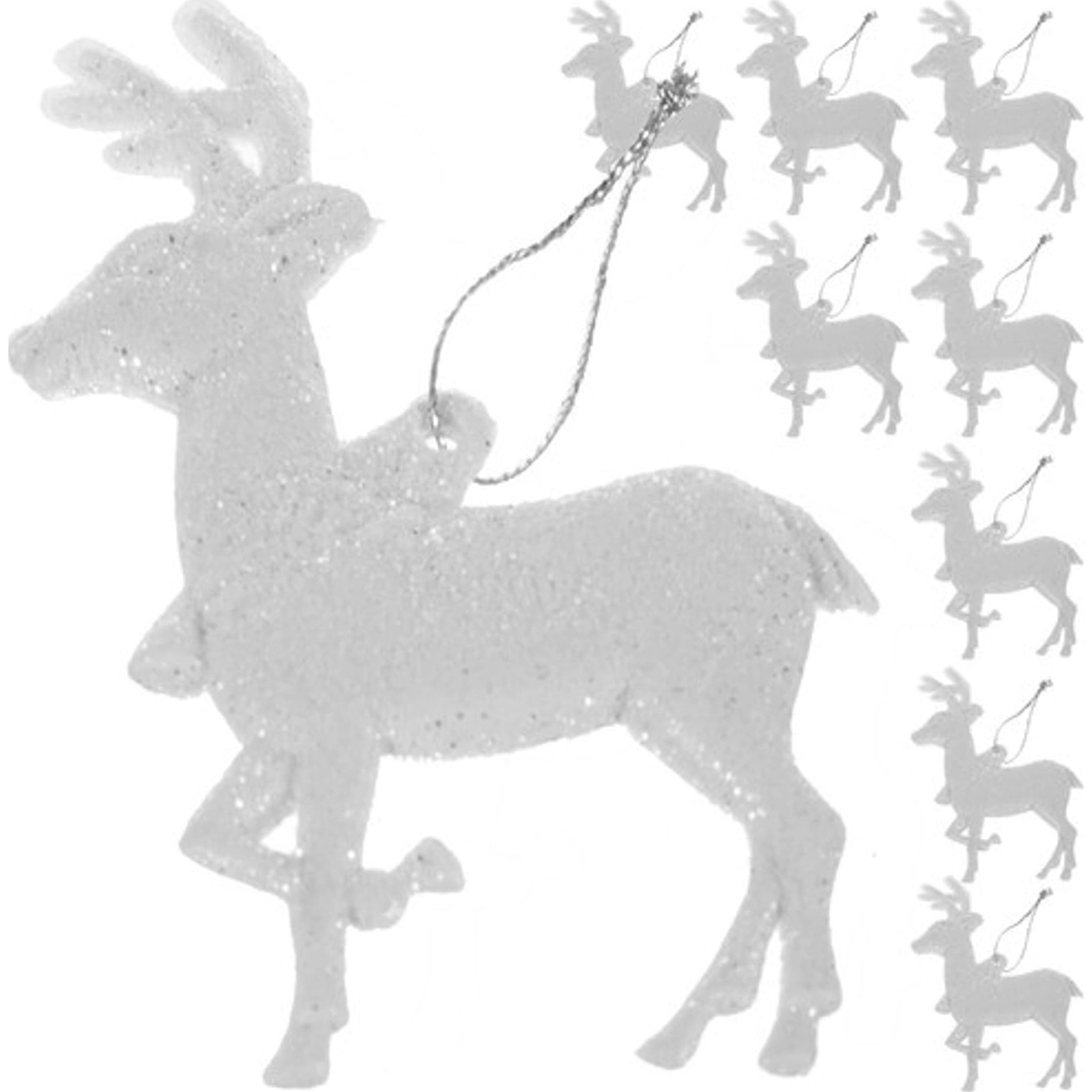 Rénszarvas Díszítő Karácsonyfadíszek, 9 Darabos Szett - Ruhhy 22517 (5900779946422)