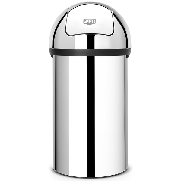 BRABANTIA Push Bin nyomófedeles hulladékgyűjtő XXL 60L - H méret r.m. acél fényes - 402623