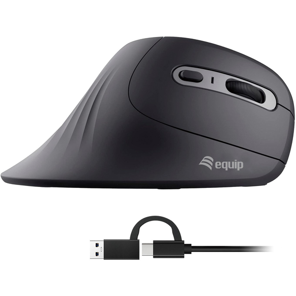 Equip 245119 rato Universal Mão direita USB Type-A + USB Type-C Ótico 7200 DPI