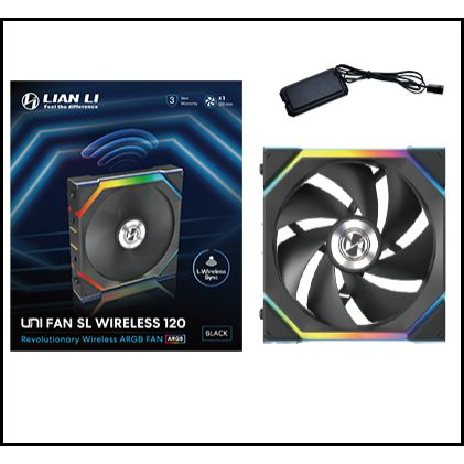 Lian Li UNI FAN SL Wireless 120 hűtő ventilátor fekete (12SL1W1B) (12SL1W1B)