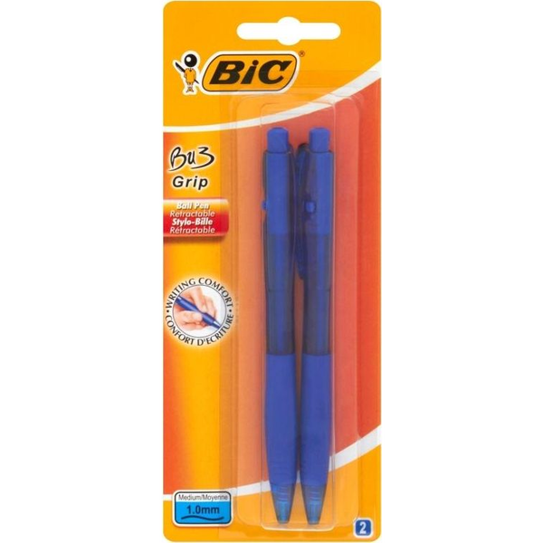  Bic DŁUGOPIS BU 3 GRIP NIEBIESKI 893224