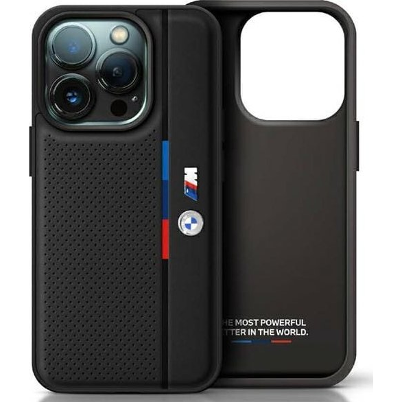 Bmw M Perforated Apple iPhone 16 Pro Hátlapvédő Tok Fekete (BMW743)