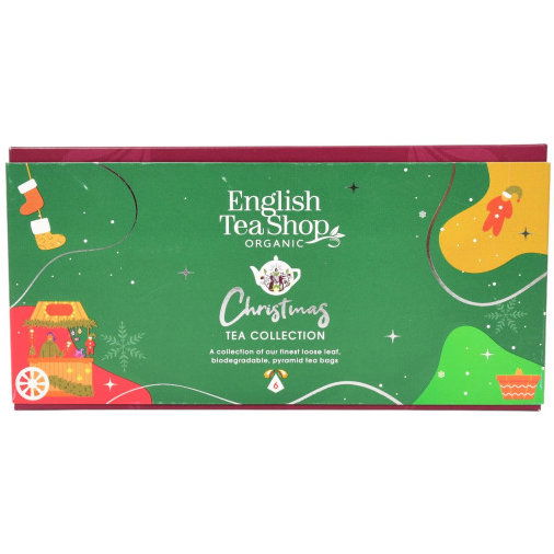 English Tea Shop karácsonyfa, 6 figura, 6 piramis, Zöld varázslat