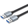 Vention Cotton Braided USB 3.0 A Male to A Male Cable 2M Gray Aluminum Alloy Type