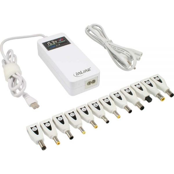 InLine 26618W áramátalakító és inverter Beltéri 90 W Fehér
