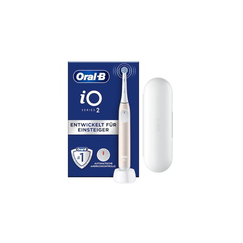 Oral-B iO Series 2 Elektromos Fogkefe Halvány Rózsaszín Reiseetuival (615143)