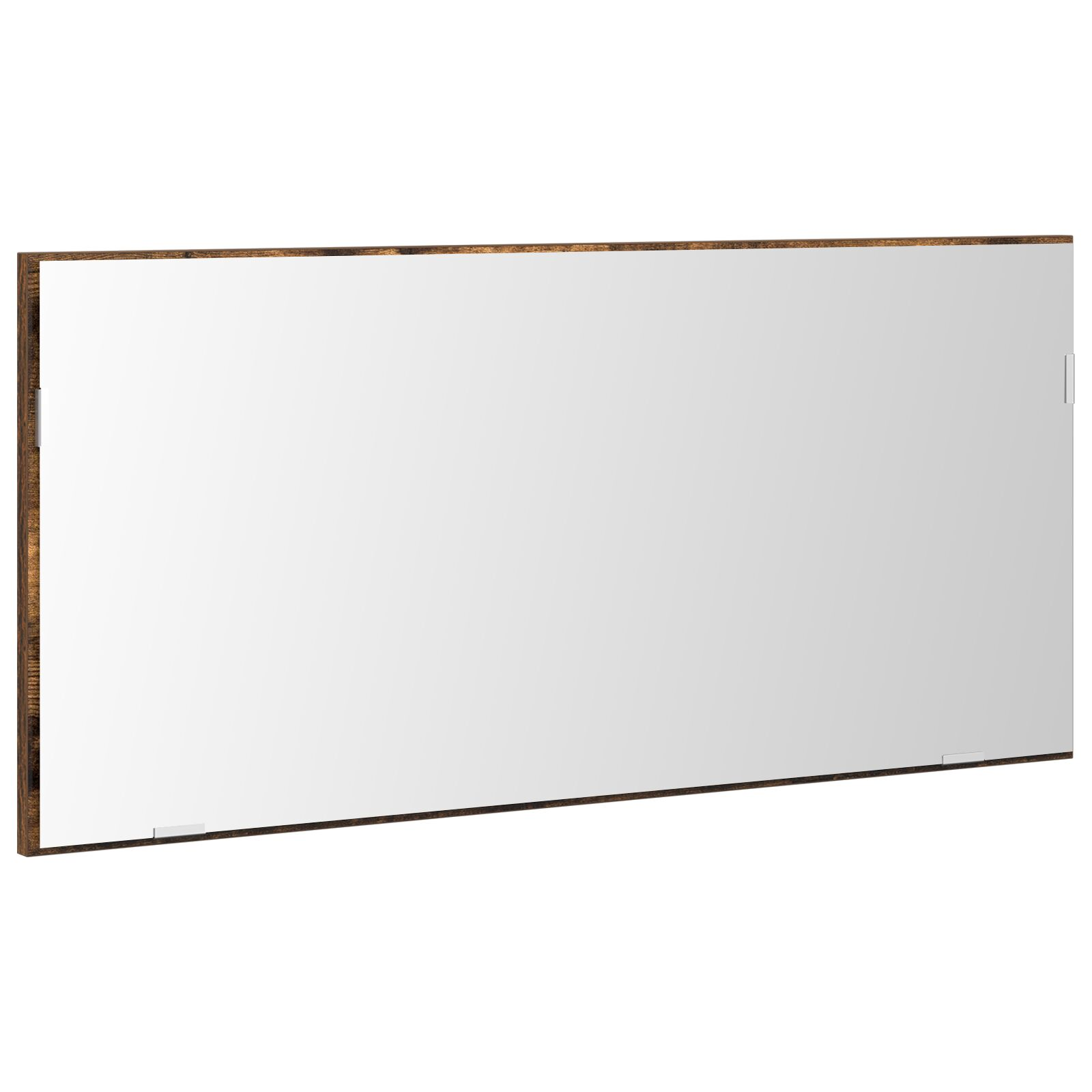 Fürdőszobai Tükrös Szekrény LED Fénnyel, Füstölt Tölgy, 80x37 cm (863303)