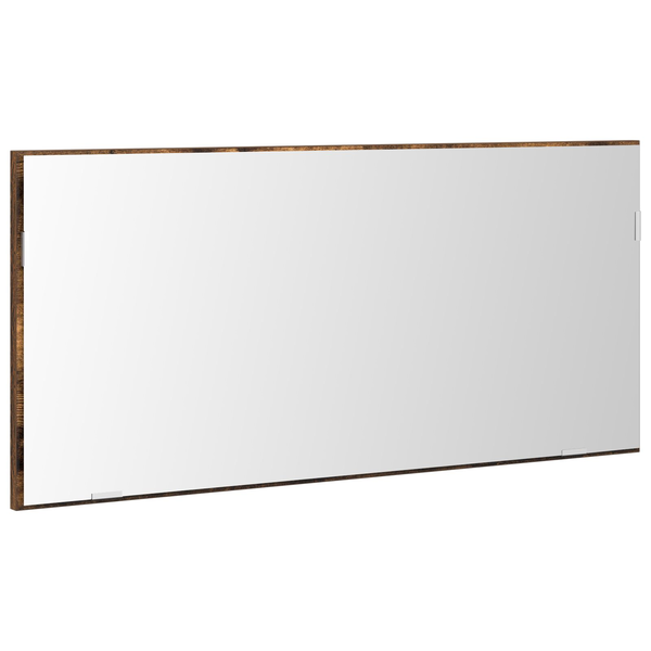 Fürdőszobai Tükrös Szekrény LED Fénnyel, Füstölt Tölgy, 80x37 cm