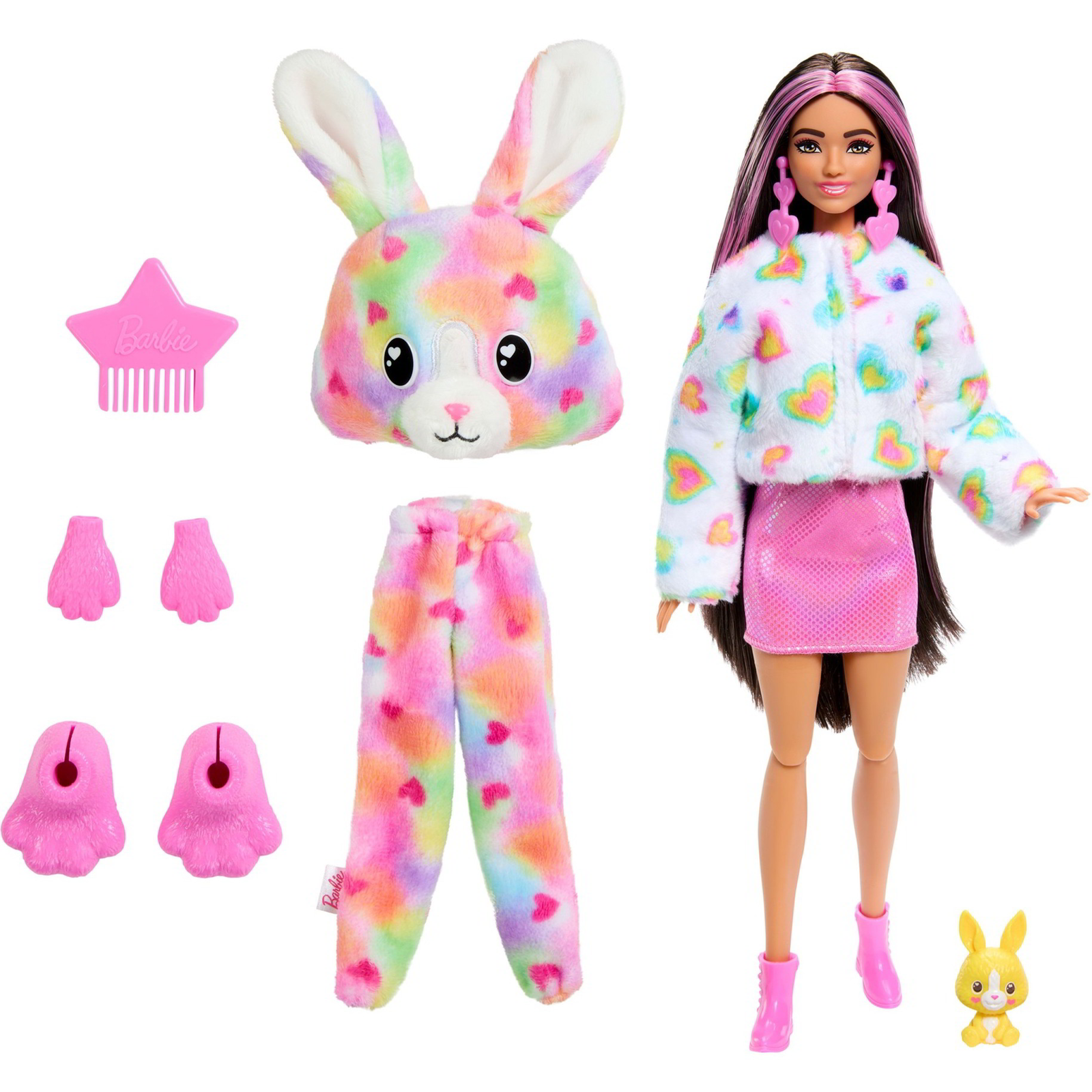 Mattel HRK38 Barbie Cutie Reveal Color Dream Series nyuszi mintás baba (HRK38)