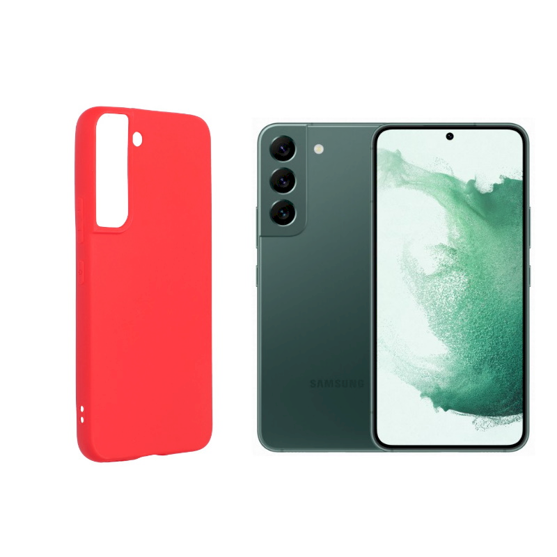 Fusion Soft Samsung Galaxy S22 Plus Szilikon Tok - Piros (FSN-BC-SA-S906-RE)