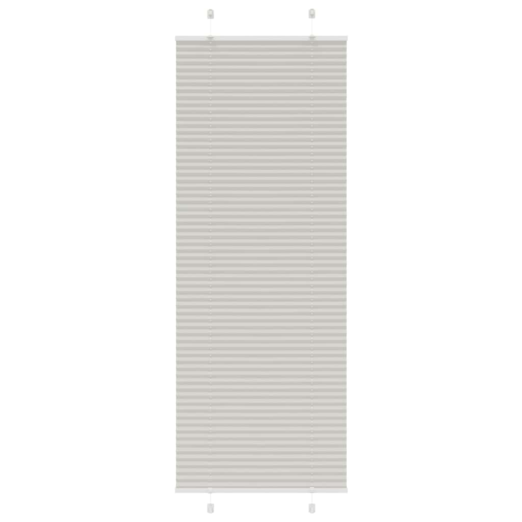 pliszírozott redőny világosszürke 80x200 cm szövetszélesség (4015360)
