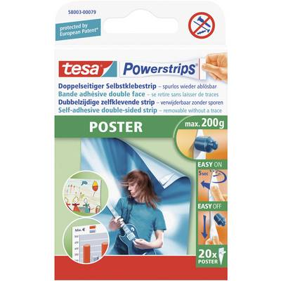 Kétoldalas ragasztó, poszterekhez 16 db, TESA®POWERSTRIPS® (58003-00079-00)