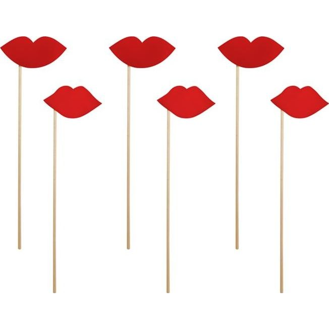 Fényképezési Kellék - 6 Darab, Ajak Pálcán (5901157463203)