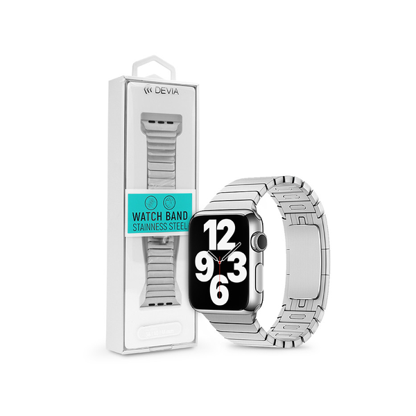 Apple Watch fém szíj - Devia Elegant Series Link Bracelet - 38/40/41 mm - ezüst