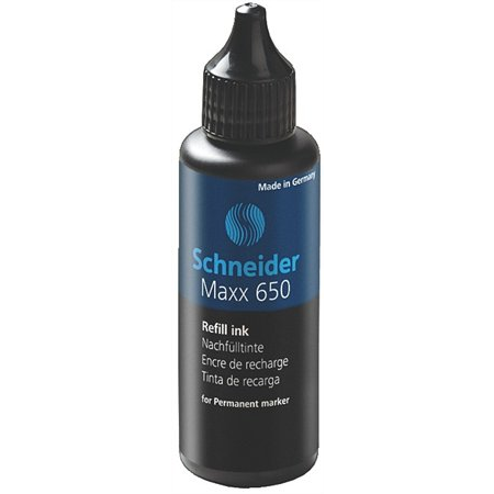 Schneider 650 Utántöltő alkoholos markerhez (50ml) - Fekete (165001)