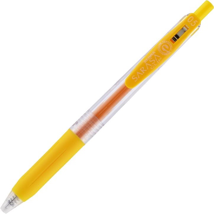 Zebra Sarasa Clip Nyomógombos zseléstoll - 0.5mm / Sárga (35135)