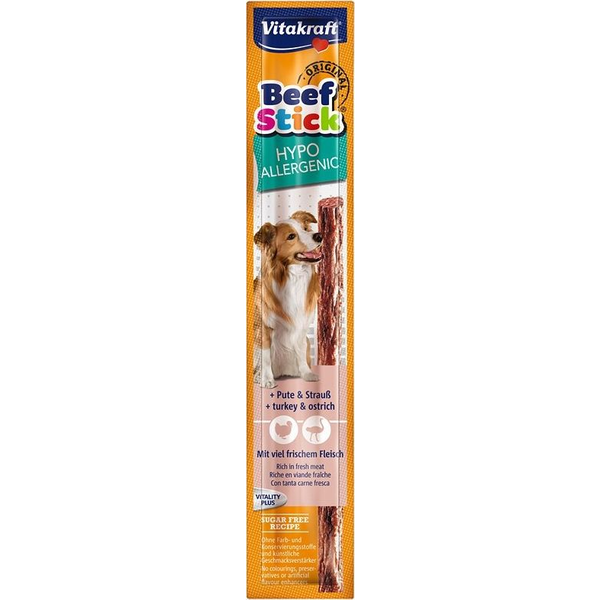 Vitakraft Beef Stick Hypoallergenic - Pulyka és Strucc Jutalomfalat 12 g