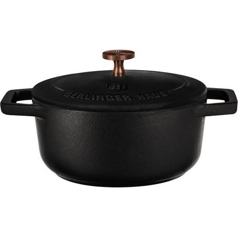 BerlingerHaus BH/6490 Black Rose Collection Lábas - Öntöttvas, Matt Fekete, Rose Gold (BH/6490 )