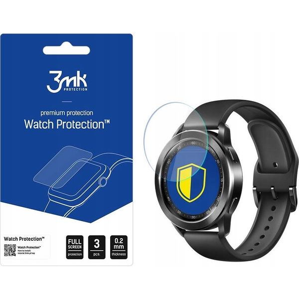 Защитно фолио 3MK Watch Protection за Xiaomi Watch S3 47mm, комплект от 3 броя, прозрачно, 0.2mm