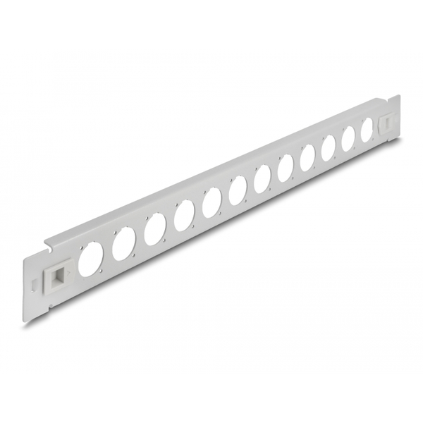 Delock 19  D-típusú patch panel 12 porttal eszköz nélkül szerelhető szürke (66902)