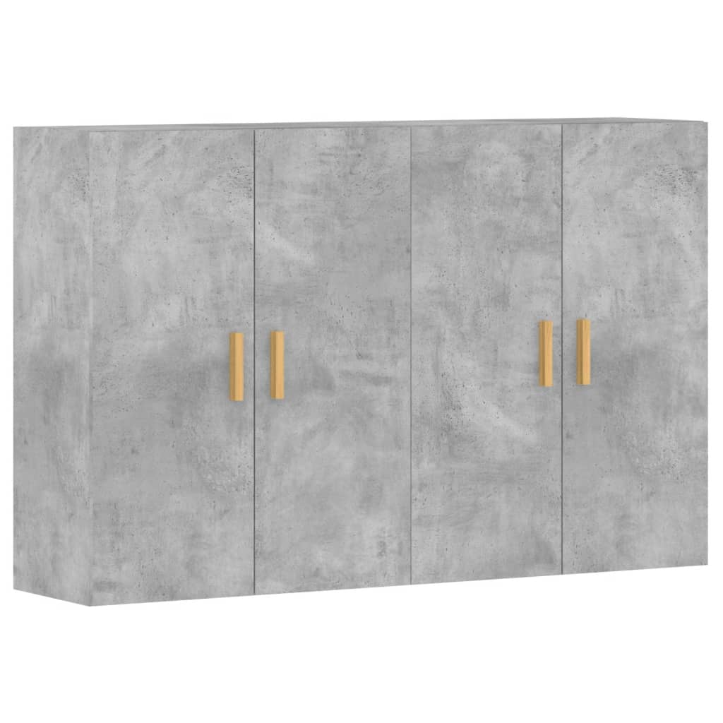 2 db betonszürke szerelt fa falra szerelhető szekrény (3197876)