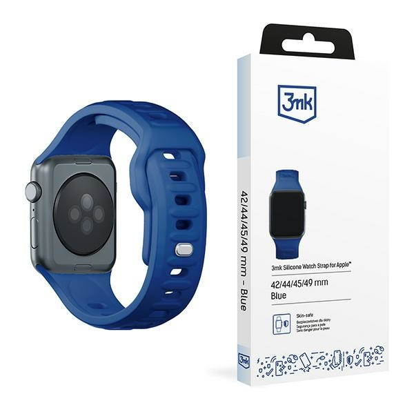 3MK Silicone Watch Strap Blue for Apple Watch 42/44/45/49mm