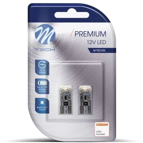 M-Tech T10 LED P 4x3528 SMD Can-Bus fehér pár (72LB329W) (72LB329W)