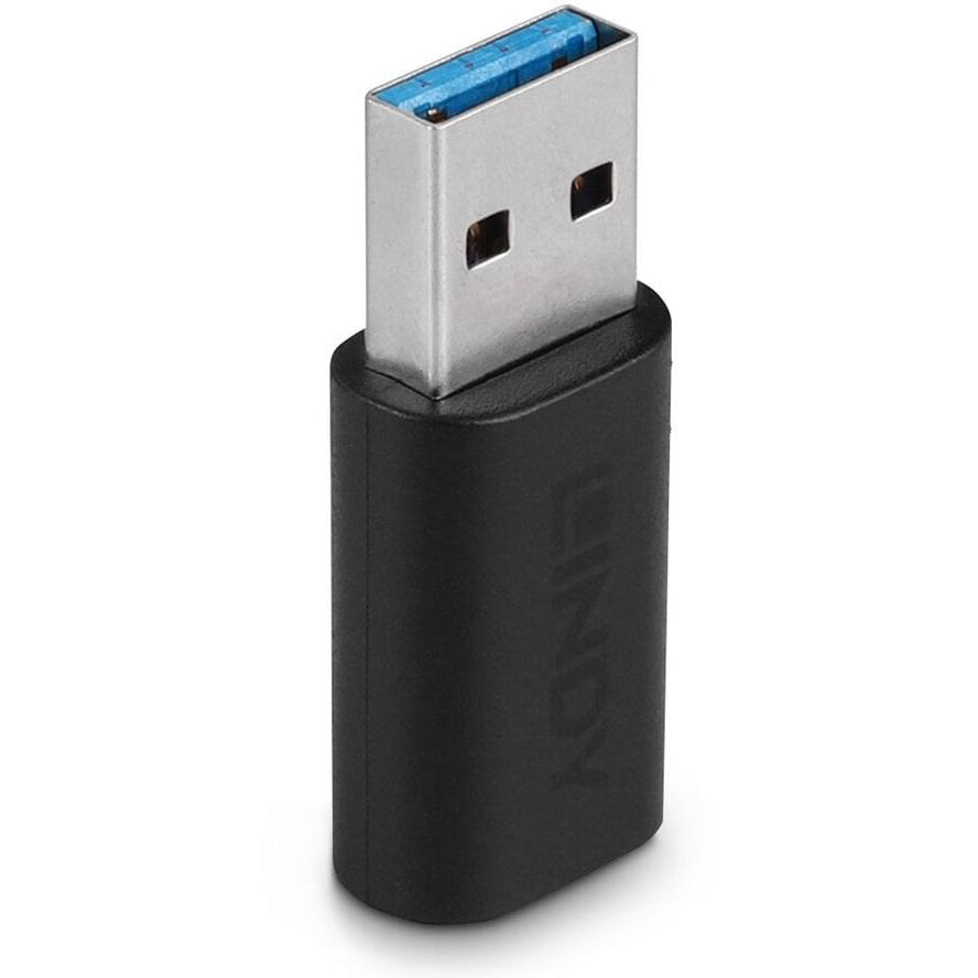 Lindy 41904 csatlakozó átlakító USB 3.2 Type A USB 3.2 Type C Fekete (41904)
