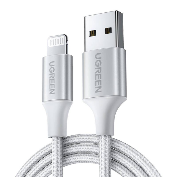 UGREEN Lightning USB kábel 2.4A US199, 2m ezüst (60163)