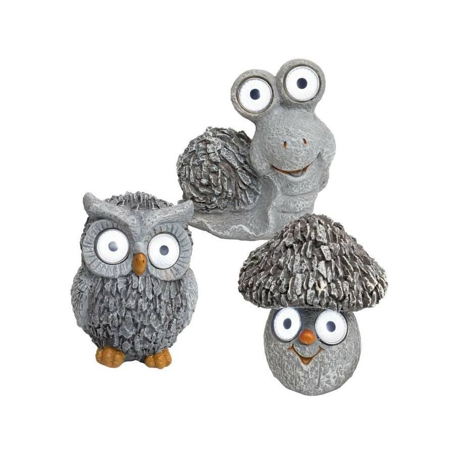 Somogyi LED-es Napelemes kerti lámpa Bagoly/CSiga/Gomba forma fehér fény (MX 639) (MX 639)