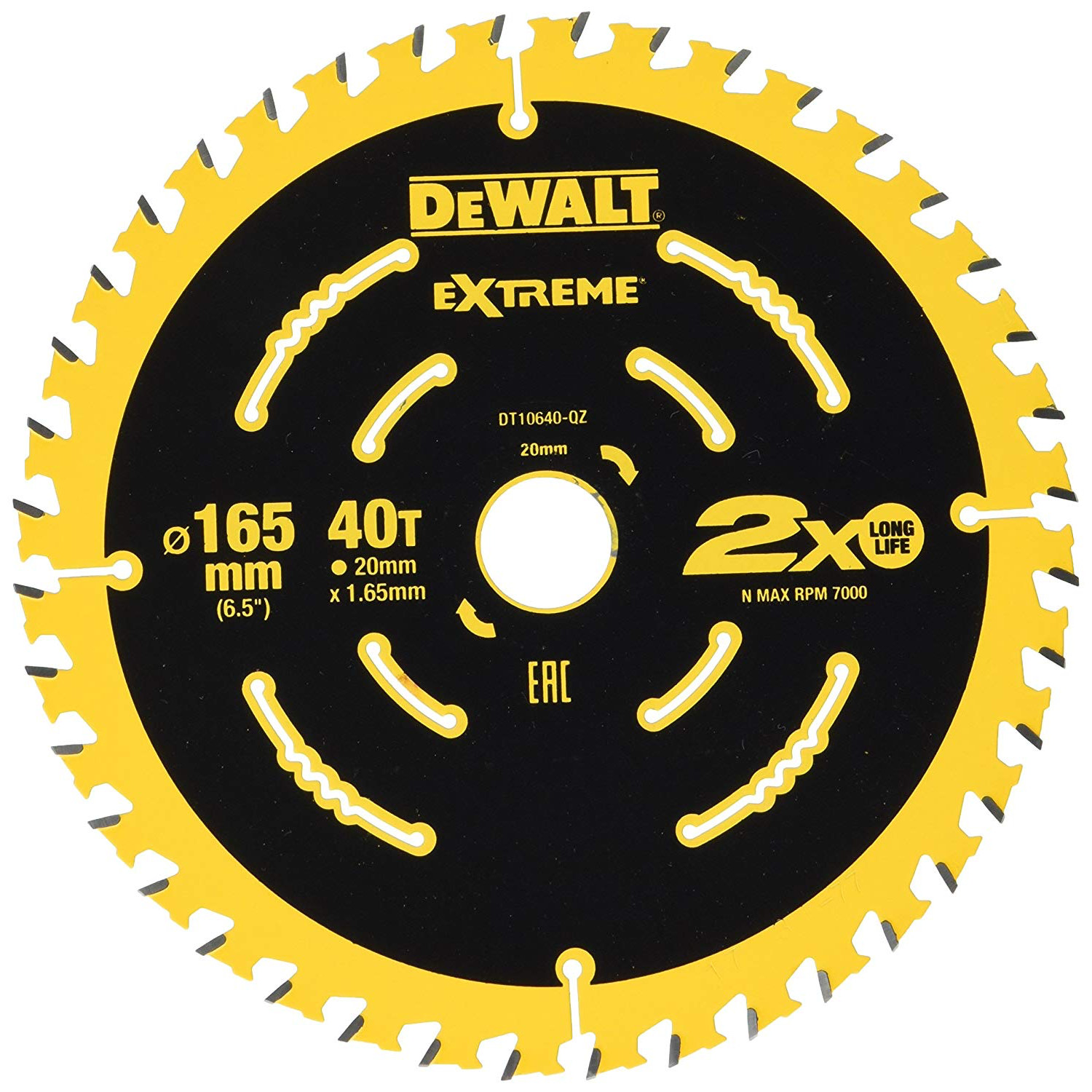 DeWalt DT10640 Extrem általános célú fűrészlap 165mm / 20mm (DT10640-QZ)