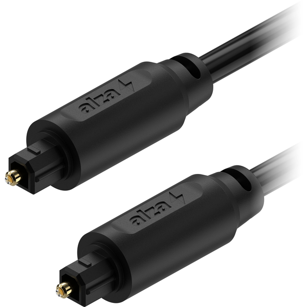 AlzaPower Optical Fiber Toslink Audio Cable 1m - fekete