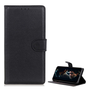 Tok álló, bőr hatású (FLIP, oldalra nyíló, asztali tartó funkció, prémium) FEKETE [Samsung Galaxy A70 (SM-A705F)]