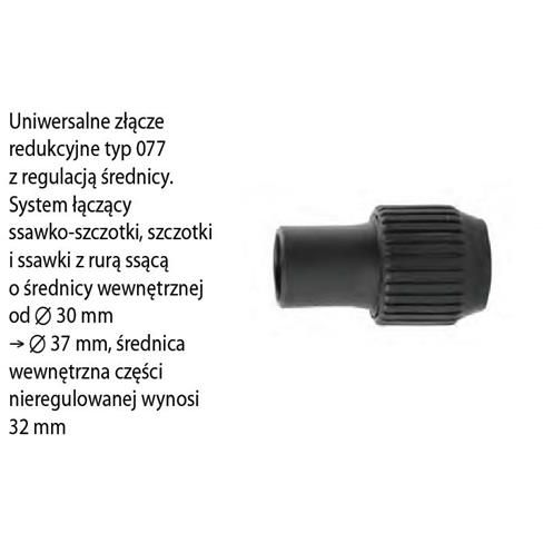 PORSZÍVÓ UNIVERZÁLIS 077 ÁTALAKÍTÓ ADAPTER 30MM-37MM BELSŐ CSATLAKOZÁSÚ TOLDÓCSŐHÖZ / 32MM BELSŐ CSATLAKOZÁSÚ SZÍVÓFEJHEZ (PL:ZELMER) (GA3563)