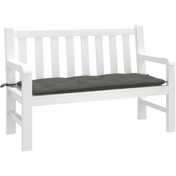 melange sötétszürke szövet kerti padpárna 120x50x7 cm