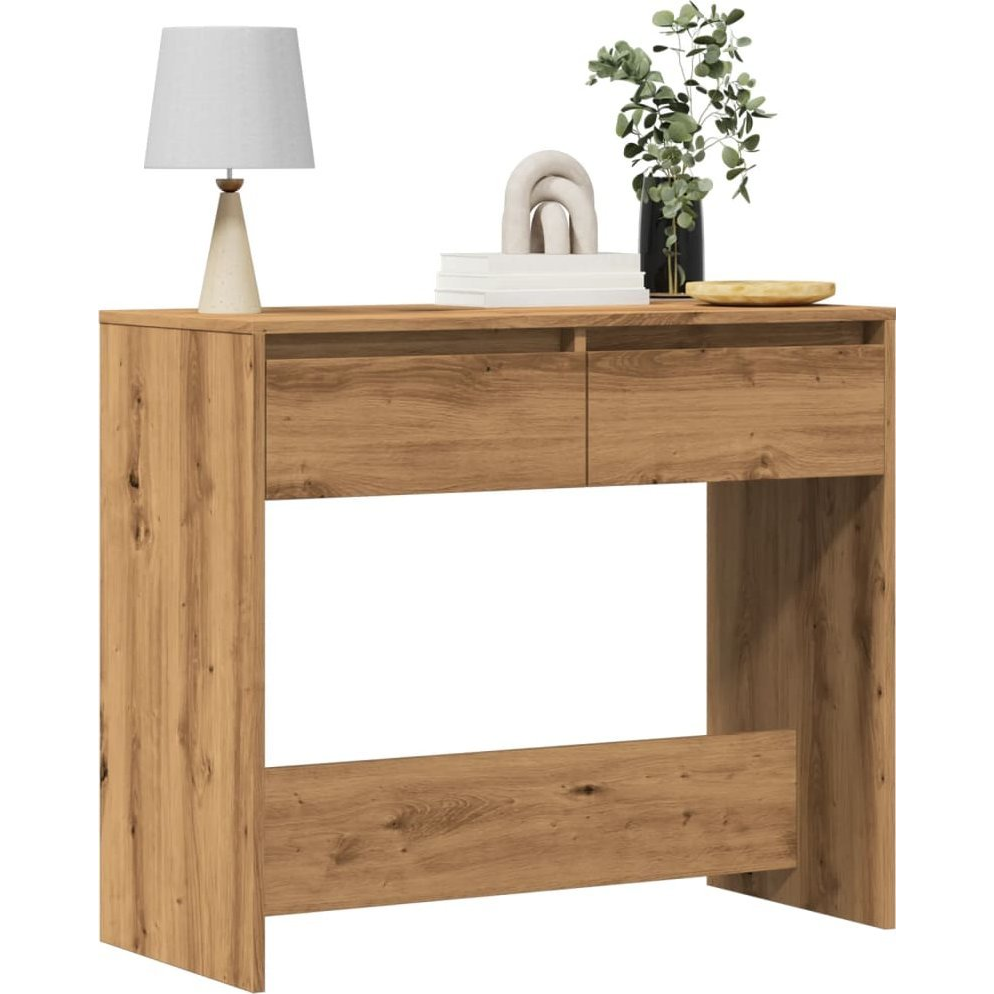 kézműves tölgy színű szerelt fa dohányzóasztal 89x41x76,5 cm (856775)