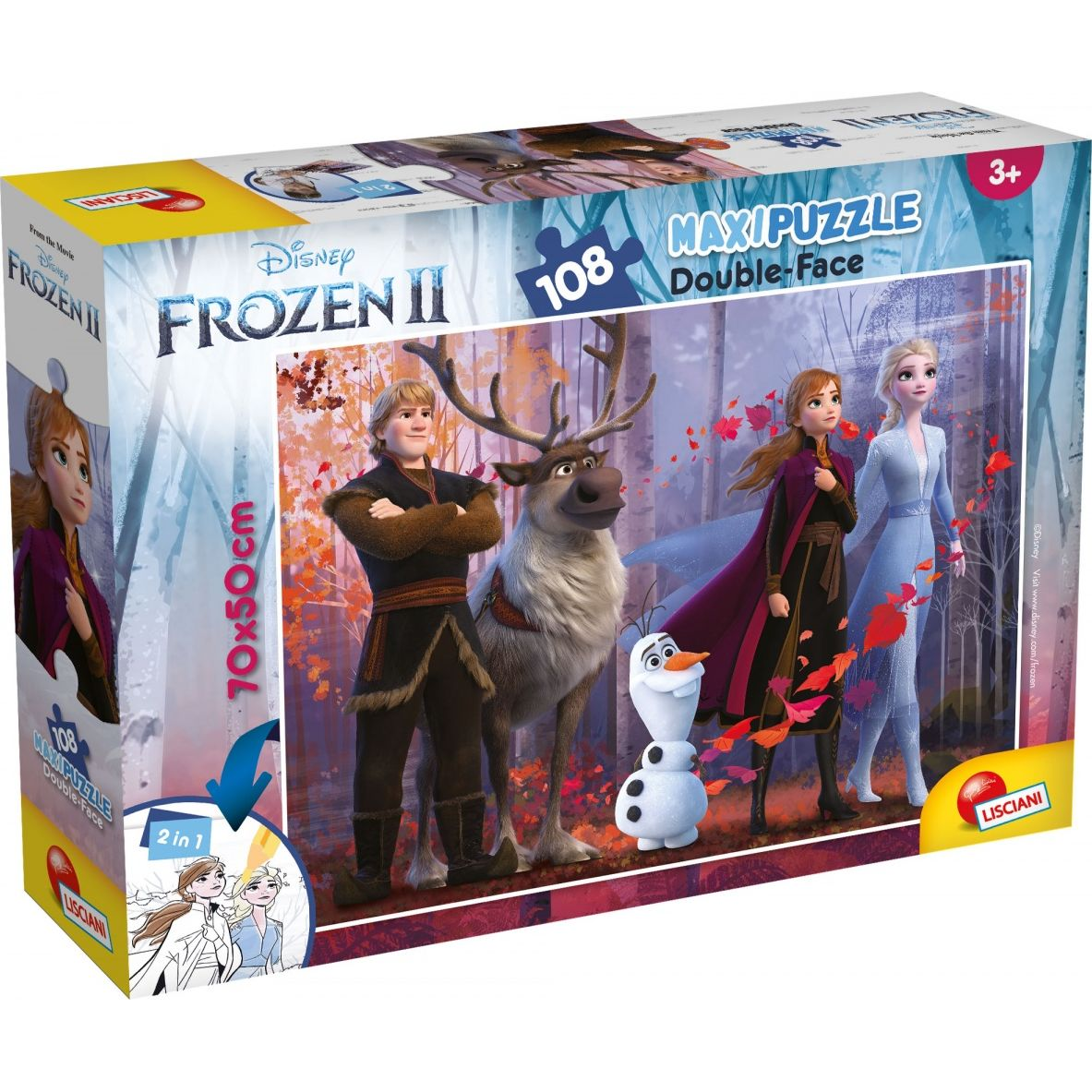 Jégvarázs 2 2 az 1-ben 108db-os puzzle és színező 70x50cm - Lisciani (304-73399)
