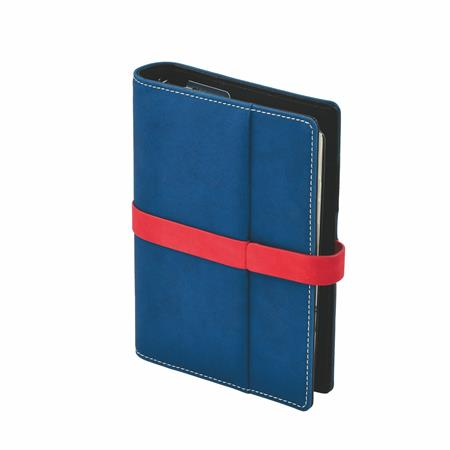 Saturnus Kalendárium, gyűrűs, betétlapokkal, "M", műbőr, ,"225", kék-piros (NKM225KP) (NKM225KP)