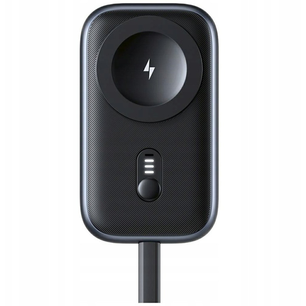 Usams vésztöltő (1200mAh, 2.5W, gyorstöltő, MagSafe, Apple Watch töltő, LED jelzés + fix Type-C kábel) FEKETE (CD245SBWXC02)