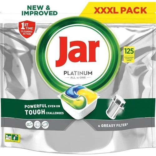 Jar Platinum XXXL mosogatógép tabletta 125db (8001841513706)