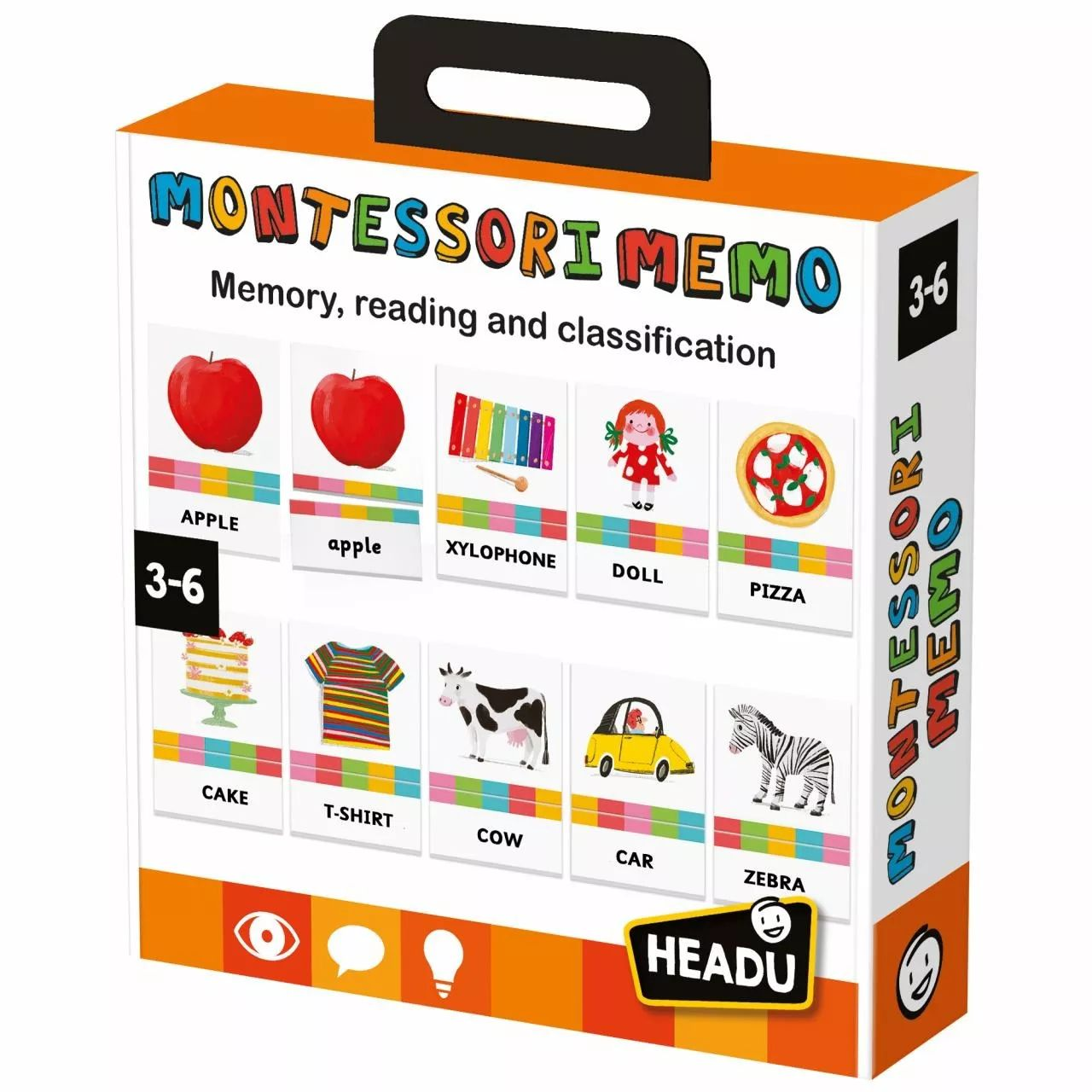 Headu Többfunkciós Montessori memória játék - Angol (MU57892)