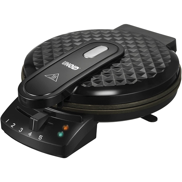 Гофретник Unold 48235, Регулиране на температурата, Незалепващо покритие, 1200 W, Черен